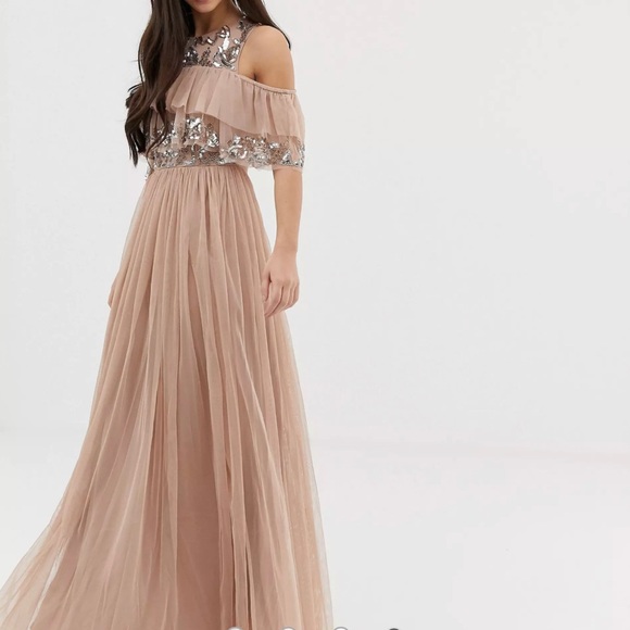 ASOS tulle maxi occasion dress - Picture 2 of 6